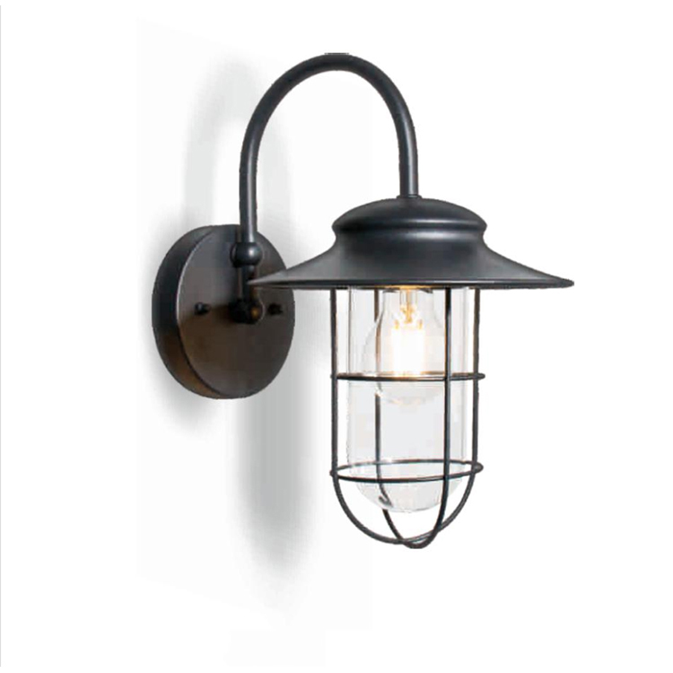 China factory wholesale American style loft antique brass outdoor wall lamp industrial vintage