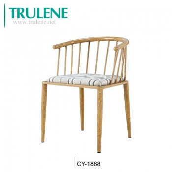 2018 Party Furniture Wook-like Material Metal Chair