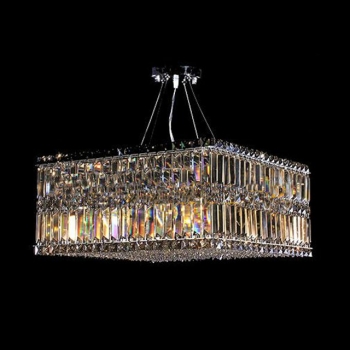 Rectangle Superior K9 Chandelier Crystal Pendant Light