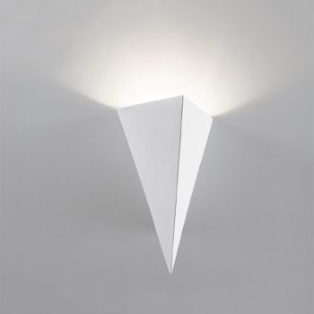 Indoor hotel housing gypsum white modern decorative wall recessed triangle shape led light