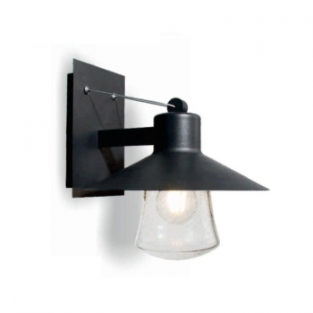 Modern water proof garden black glass shade wall lamp outdoor