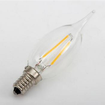 Wholesale light source high efficiency glass candle C35 vintage filament led light bulb