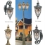Classic Retro European style lamp pole pathway antique garden light outdoor