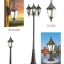 Classic Retro European style lamp pole pathway antique garden light outdoor