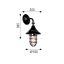 CE RoHS Approval E27 classic antique industrial iron outdoor wall mounted lamp