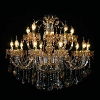 High quality and good decoration luxury candle lamp base big ceiling crystal chandelier for hotel villa