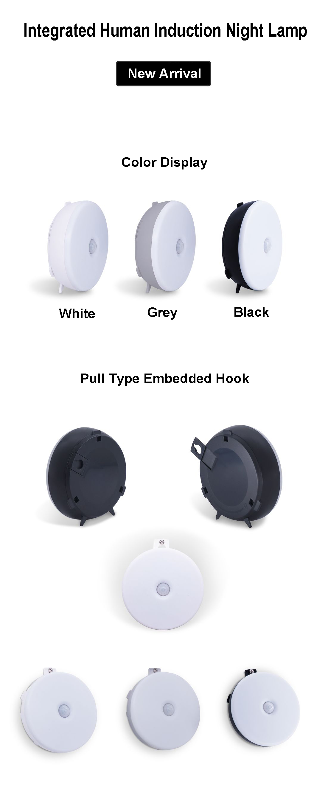 Home Decor 1W Saving Energy Bedside table bedbeside hanging Battery kids lamp night light