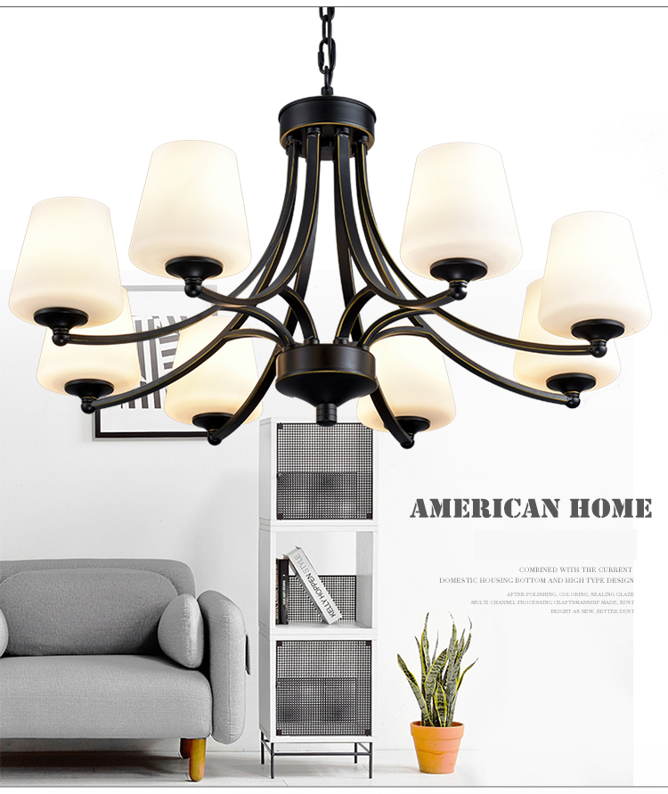 Elegant modern ceiling hanging E27 dining room bedroom lighting chandelier de table classic
