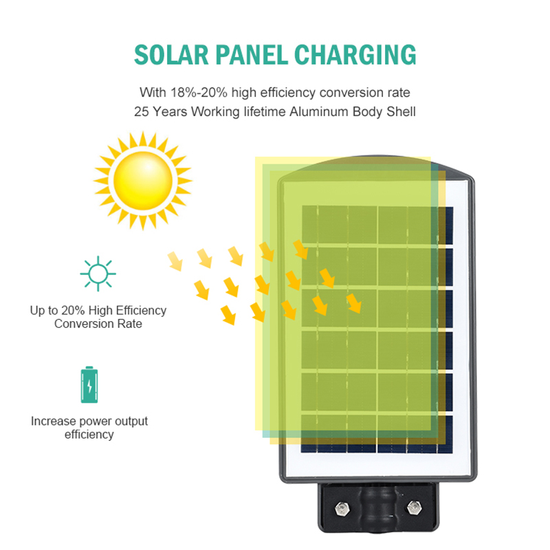 Solar Lights 5730 LED All In One ABS 200W Solar Street light outdoor 6v smd modern high power